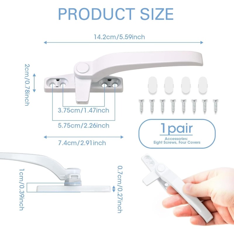 Glass Window Lock Handle 2Pcs  - Glass Door Hinge ulasan dan harga